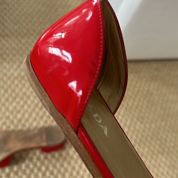 Prada Red Patent Flats 10/10.5 - Picture 9 of 11